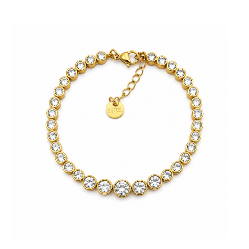 Pulseira Brilhantes Dourado ou Prateado