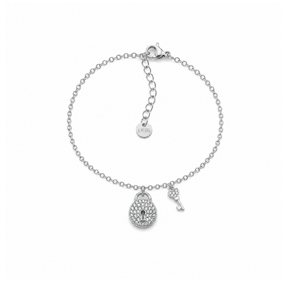 Pulseira Cadeado Dourado ou Prateado