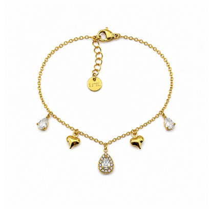 Pulseira Gota Dourado ou Prateado