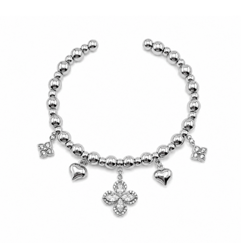 Pulseira Bolinhas com Pendentes Dourado ou Prateado