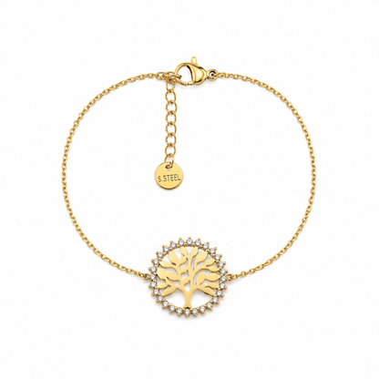 Pulseira Árvore da Vida Dourado ou Prateado