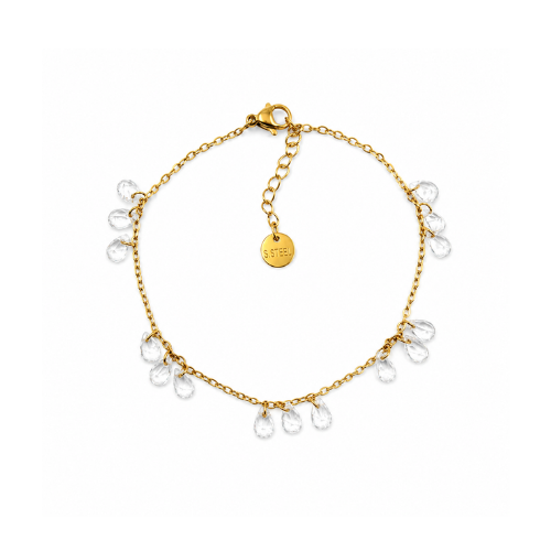 Conjunto Lágrimas Dourado ou Prateado | Colar e Pulseira
