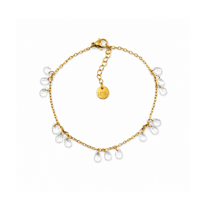 Conjunto Lágrimas Dourado ou Prateado | Colar e Pulseira