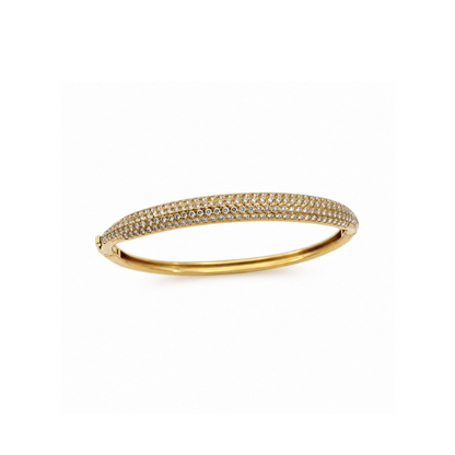 Pulseira Rígida Brilhantes Dourado ou Prateado