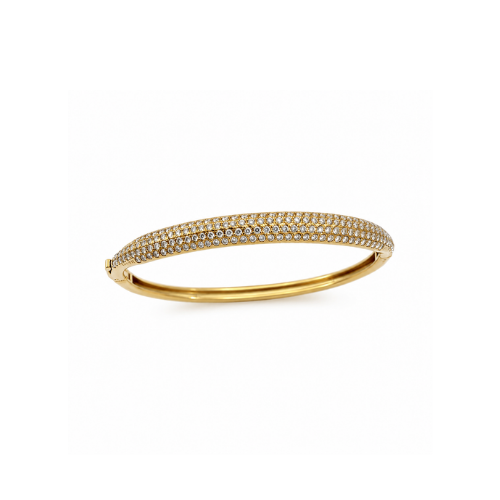 Pulseira Rígida Brilhantes Dourado ou Prateado