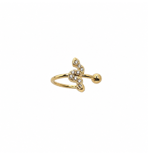 Earcuff Serpente Dourado ou Prateado