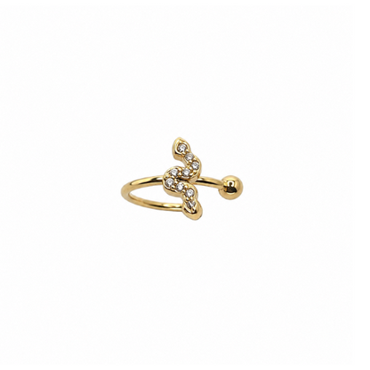 Earcuff Serpente Dourado ou Prateado