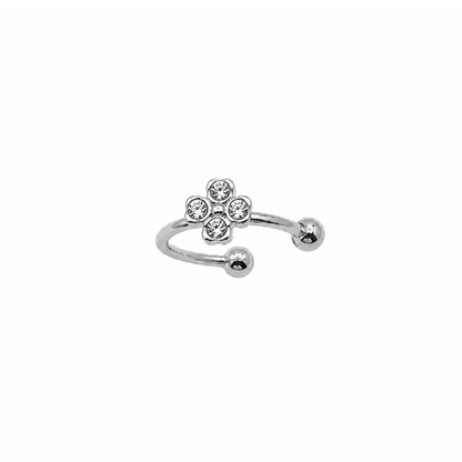Earcuff Trevo Dourado ou Prateado