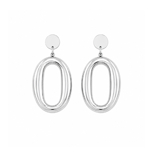 Brincos Oval Dourado ou Prateado