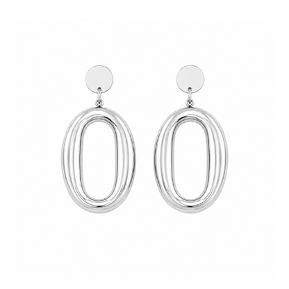 Brincos Oval Dourado ou Prateado