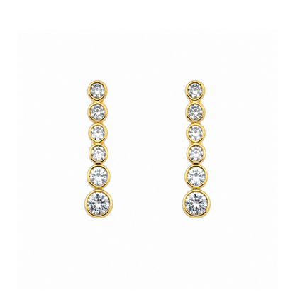 Conjunto Brilhantes Dourado ou Prateado | Colar, Brincos e Pulseira