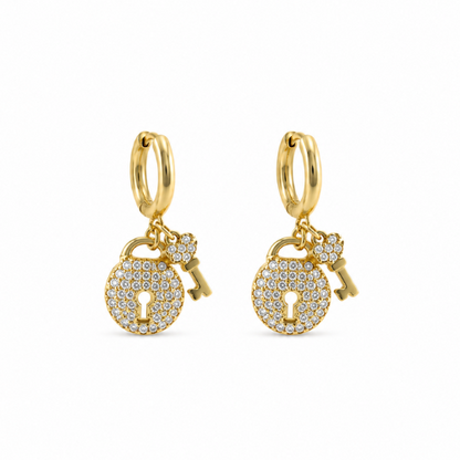 Brincos Cadeado Dourado ou Prateado
