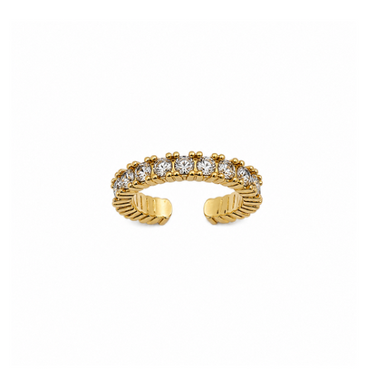 Earcuff Brilhantes Dourado ou Prateado