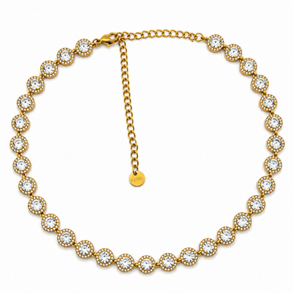 Colar Brilhantes Dourado ou Prateado