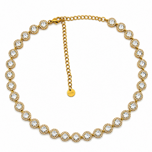Colar Brilhantes Dourado ou Prateado