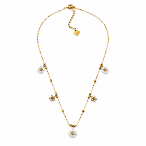 Conjunto Margaridas Dourado | Colar e Pulseira