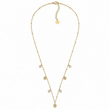 Colar Pendentes Coração Dourado ou Prateado