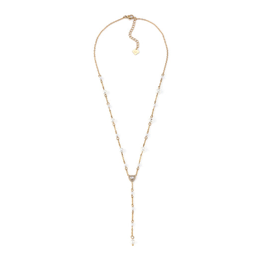 Colar Gravata Coração Dourado ou Prateado