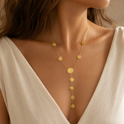 Colar Gravata Bolinhas Dourado ou Prateado