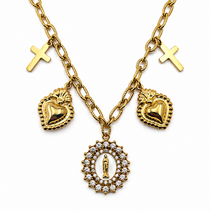 Colar Medalhas Dourado ou Prateado