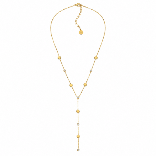 Colar Gravata Sol Dourado ou Prateado
