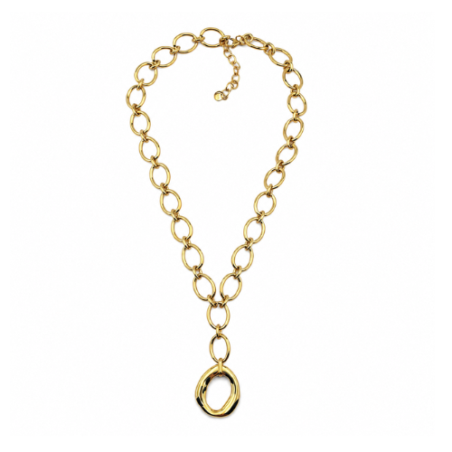 Colar Gravata Elos Maxi Dourado ou Prateado