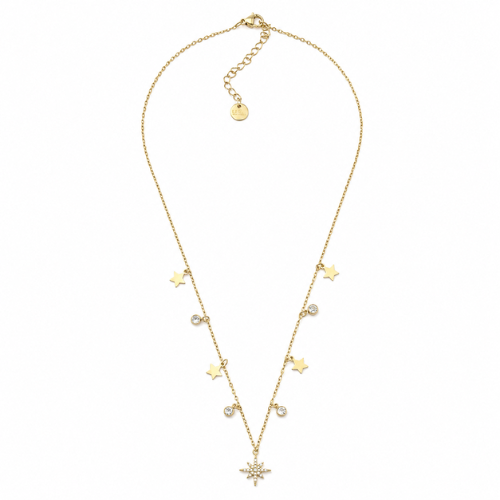 Colar Estrelas Brilhantes Dourado ou Prateado