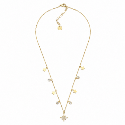 Colar Estrelas Brilhantes Dourado ou Prateado