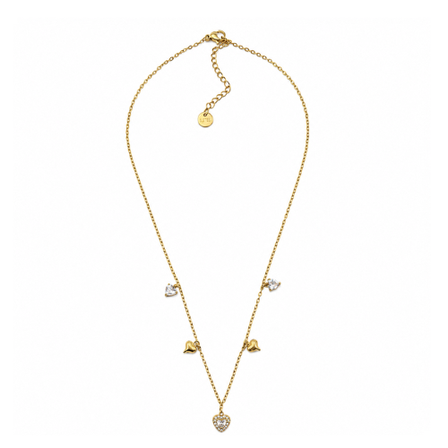 Colar Corações Dourado ou Prateado