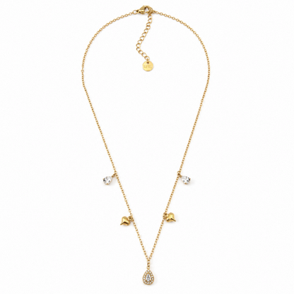 Colar Pendentes Gota Dourado ou Prateado
