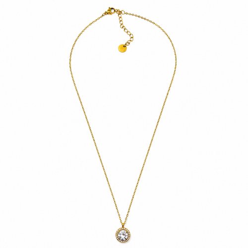 Colar Ponto de Luz Quadrado, Círculo ou Oval Dourado ou Prateado