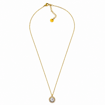 Colar Ponto de Luz Quadrado, Círculo ou Oval Dourado ou Prateado