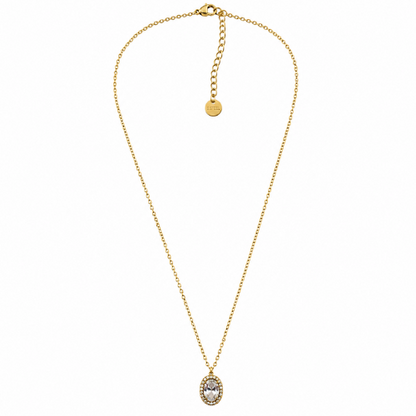 Colar Ponto de Luz Quadrado, Círculo ou Oval Dourado ou Prateado