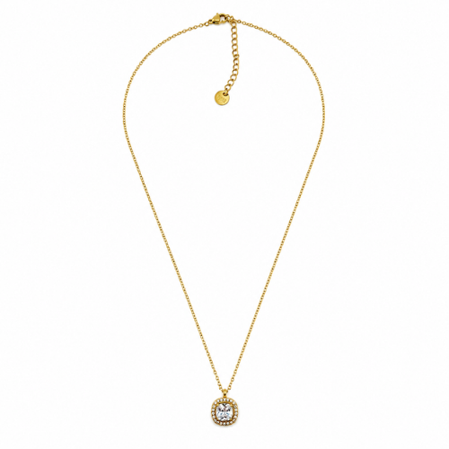 Colar Ponto de Luz Quadrado, Círculo ou Oval Dourado ou Prateado