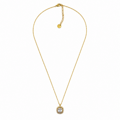 Colar Ponto de Luz Quadrado, Círculo ou Oval Dourado ou Prateado