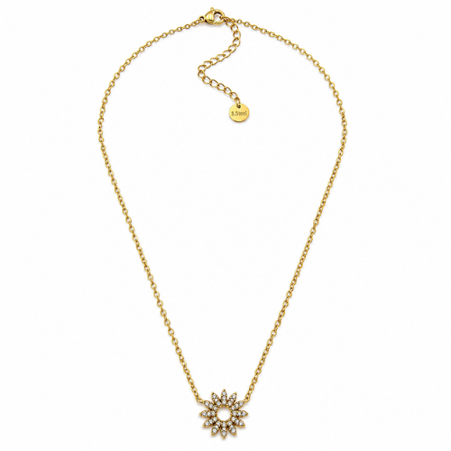 Colar Sol Brilhantes Dourado ou Prateado