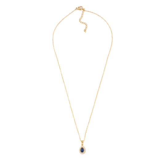 Colar Pendente Azul Dourado